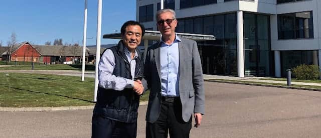Välinge Innovation, Darko Pervan & the Managing Director of Homag China Golden Field, Addie Kwan
